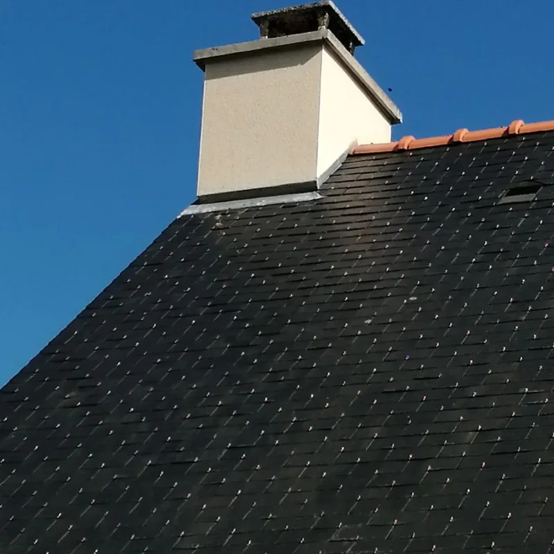 Toit en ardoise, après le chantier